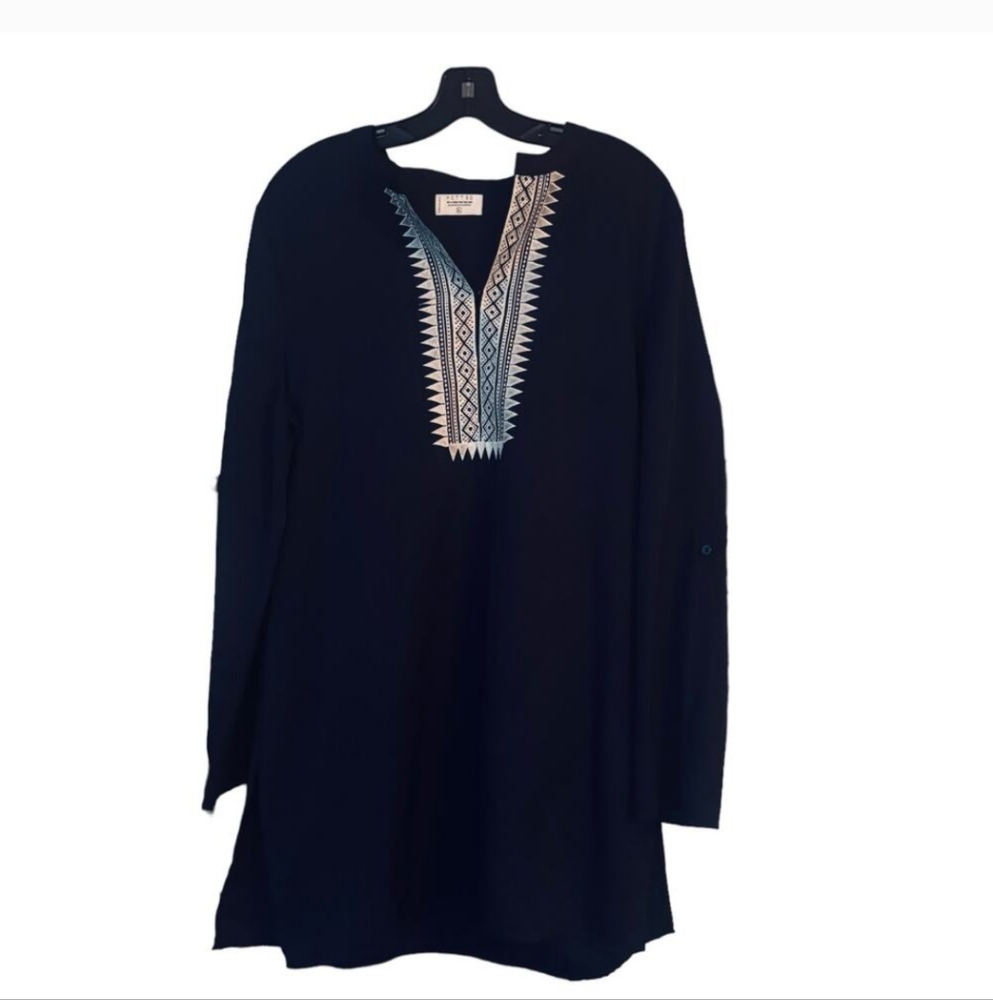 Mott 50 SPF Blue Tunic Top Swim Coverup Womans 
Coastal Grandma Beachy Nautical